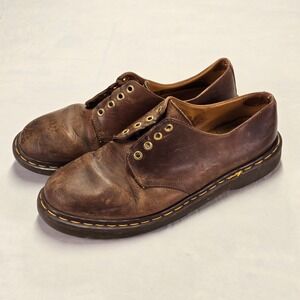 Vintage Dr Martens 1561 4 Eye Oxford Shoes Leather Made in England Mens Size 11